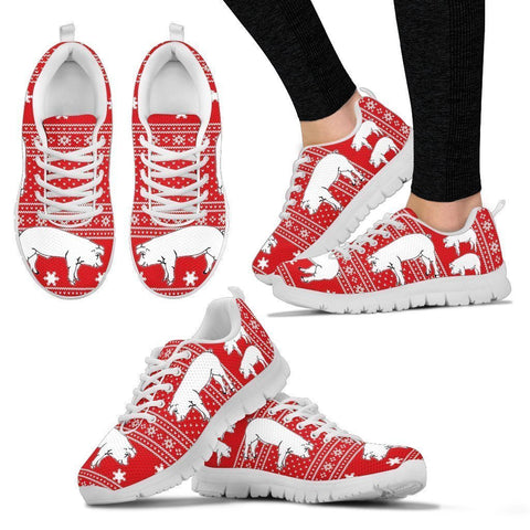 American Yorkshire Pig Print Christmas Running Shoes For Women- Free Shipping-Paww-Printz-Merchandise