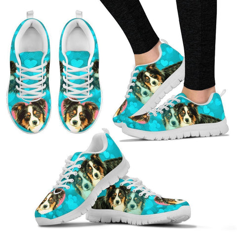 Valentine's Day Special-Australian Shepherd Dog Print Running Shoes For Women-Free Shipping-Paww-Printz-Merchandise