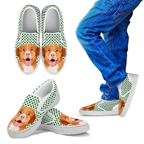 Nova Scotia Duck Tolling Retriever Print Slip Ons For Kids-Express Shipping-Paww-Printz-Merchandise