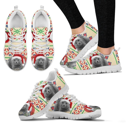 Chartreux Cat Christmas Running Shoes For Women- Free Shipping-Paww-Printz-Merchandise