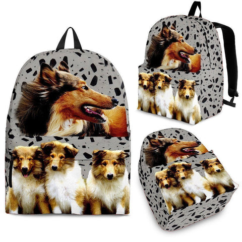 Collie Dog Print Backpack- Express Shipping-Paww-Printz-Merchandise