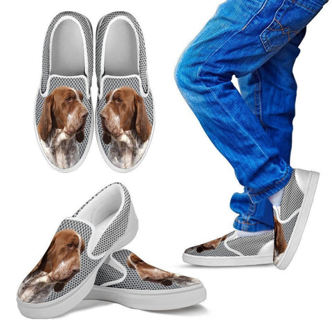 Bracco Italiano Dog Print Slip Ons For Kids-Express Shipping-Paww-Printz-Merchandise