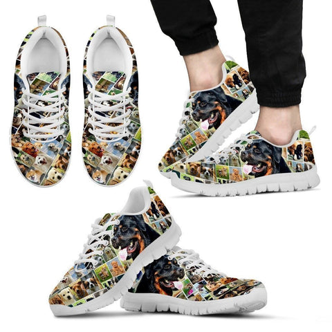 Lovely Rottweiler Print-Running Shoes For Men-Express Shipping-Paww-Printz-Merchandise