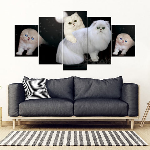 Persian cat Print-5 Piece Framed Canvas- Free Shipping-Paww-Printz-Merchandise