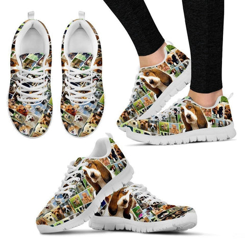 Lovely Basset Hound Print-Running Shoes For Women-Express Shipping-Paww-Printz-Merchandise
