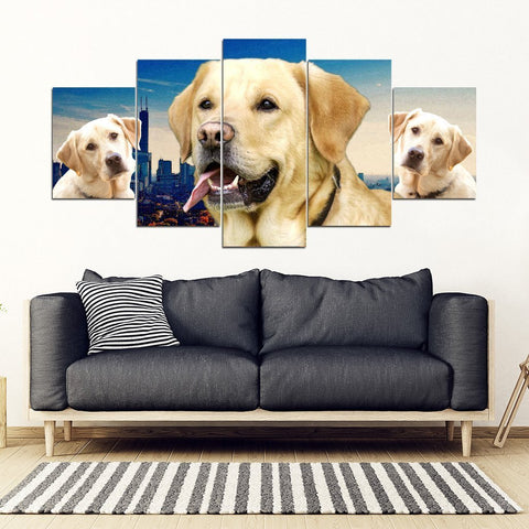 Labrador Retriever Print- Piece Framed Canvas- Free Shipping-Paww-Printz-Merchandise