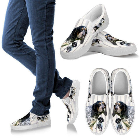 Bluetick Coonhound Print Slip Ons For Women-Express Shipping-Paww-Printz-Merchandise