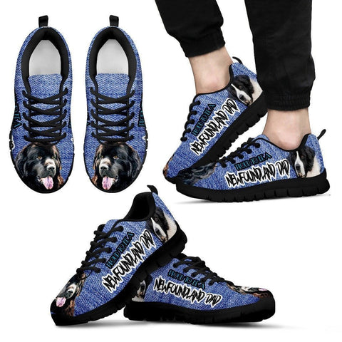 Proud To Be A Newfoundland Dog Dad Sneakers For Men- Father's Day Special-Paww-Printz-Merchandise
