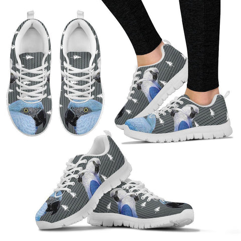 Spix Macaw Parrot Print Christmas Running Shoes For Women-Free Shipping-Paww-Printz-Merchandise