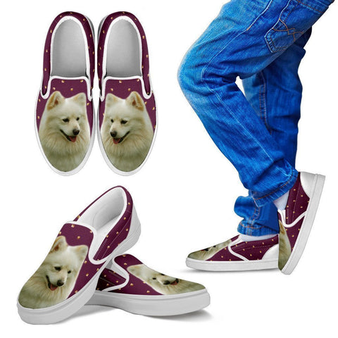 German Spitz Dog Print Slip Ons For Kids-Express Shipping-Paww-Printz-Merchandise