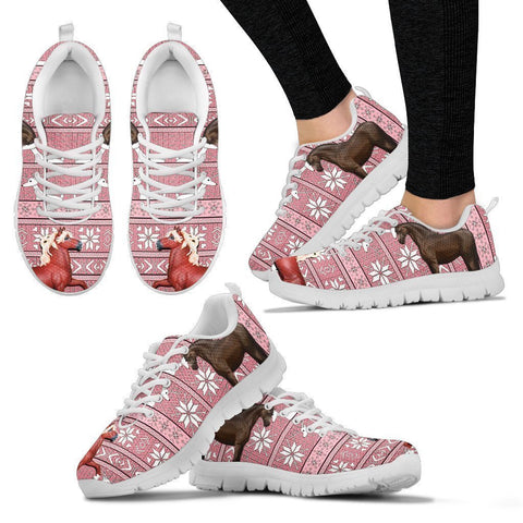 Peruvian Paso Horse Christmas Running Shoes For Women- Free Shipping-Paww-Printz-Merchandise
