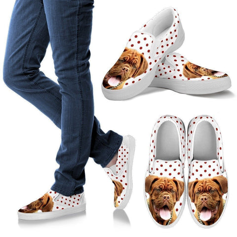 Bordeaux Mastiff (Dogue de Bordeaux) Print Slip Ons For Women- Express Shipping-Paww-Printz-Merchandise