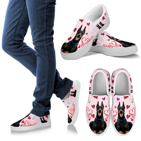 Valentine's Day Special-Doberman Pinscher Print Slip ons For Women-Free Shipping-Paww-Printz-Merchandise