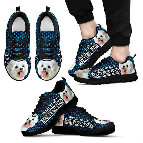 'Proud To Be A Maltese Dad' Running Shoes For Men- Father's Day Special-Paww-Printz-Merchandise