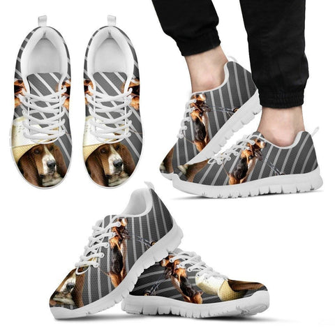 Stylish Basset Hound-Dog Running Shoes For Men-Free Shipping Limited Edition-Paww-Printz-Merchandise