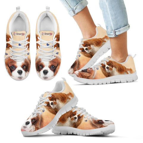 Lovely Cavalier King Charles Spaniel Print Running Shoes For Kids- Free Shipping-Paww-Printz-Merchandise