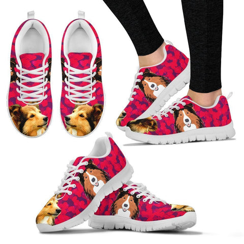 Valentine's Day Special-Shetland Sheepdog Print Running Shoes For Women-Free Shipping-Paww-Printz-Merchandise