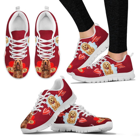 Valentine's Day Special-English Cocker Spaniel Print Running Shoes For Women-Free Shipping-Paww-Printz-Merchandise