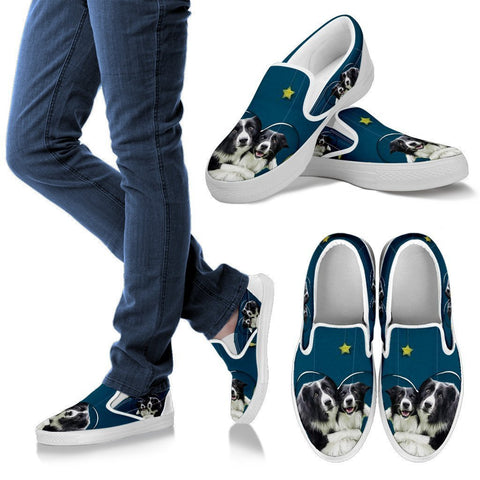 Valentine's Day Special-Border Collie Print Slip Ons For Women-Free Shipping-Paww-Printz-Merchandise