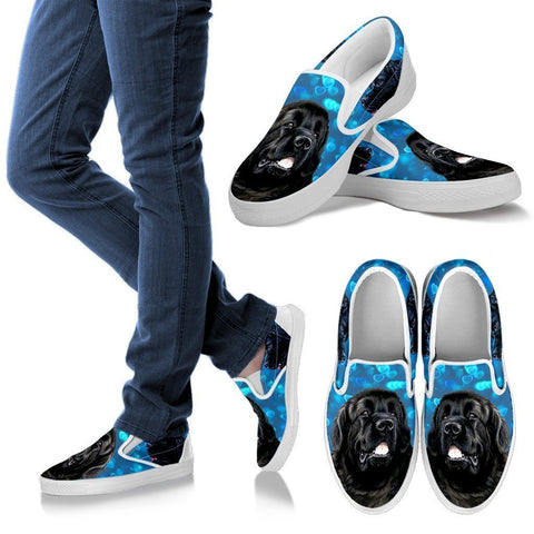 Valentine's Day Special-Newfoundland Dog Print Slip Ons Shoes For Women-Free Shipping-Paww-Printz-Merchandise