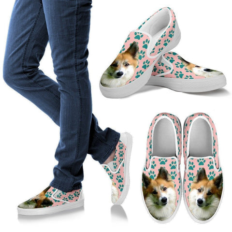 Icelandic Sheepdog Print Slip Ons For Women-Express Shipping-Paww-Printz-Merchandise