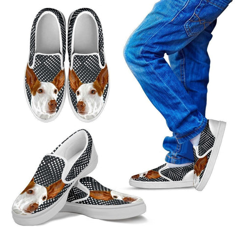 Ibizan Hound Dog Slip Ons For Kids-Free Shipping-Paww-Printz-Merchandise