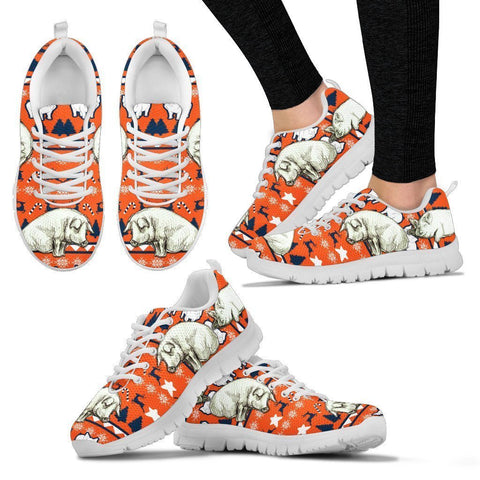 Meishan Pig Print Christmas Running Shoes For Women- Free Shipping-Paww-Printz-Merchandise