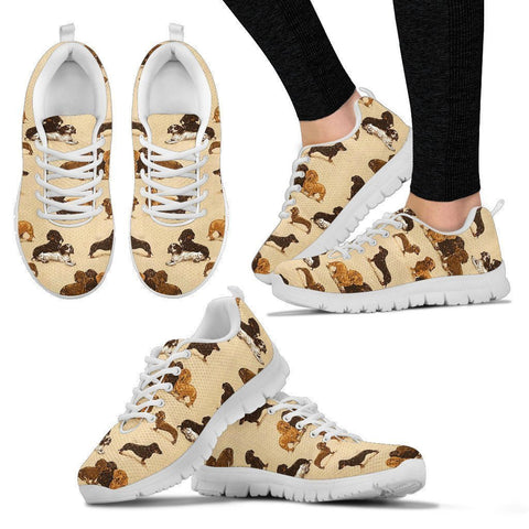 Dachshund Dog Pattern Print Sneakers For Women- Express Shipping-Paww-Printz-Merchandise