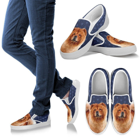 Chow Chow Dog Print Slip Ons For Women-Express Shipping-Paww-Printz-Merchandise