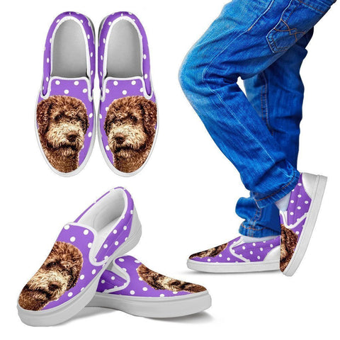 Lagotto Romagnolo Dog Print Slip Ons For Kids-Express Shipping-Paww-Printz-Merchandise