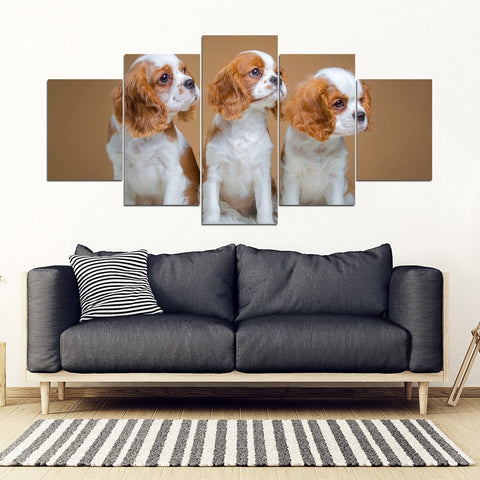 Cavalier King Charles Spaniel Print- Piece Framed Canvas- Free Shipping-Paww-Printz-Merchandise