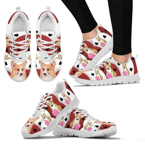 Valentine's Day Special-Pembroke Welsh Corgi Print Running Shoes For Women-Free Shipping-Paww-Printz-Merchandise