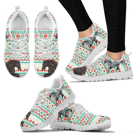 Marwari Horse Christmas Running Shoes For Women- Free Shipping-Paww-Printz-Merchandise