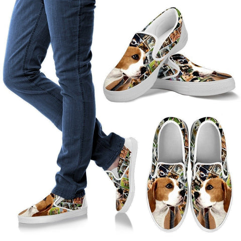 Amazing Beagle Dog Print Slip Ons For Women-Express Shipping-Paww-Printz-Merchandise