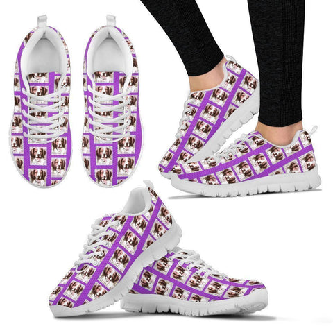 Brittany Dog Pattern Print Sneakers For Women- Express Shipping-Paww-Printz-Merchandise