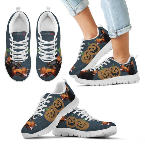 Doberman Pinscher Halloween Print Running Shoes For Kids/Women-Free Shipping-Paww-Printz-Merchandise
