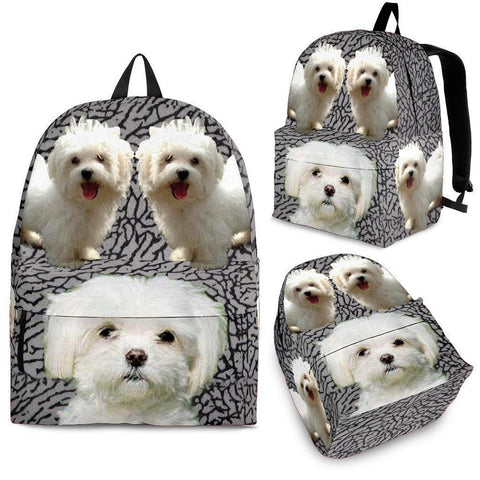 Maltese Dog Print BackPack - Express Shipping-Paww-Printz-Merchandise