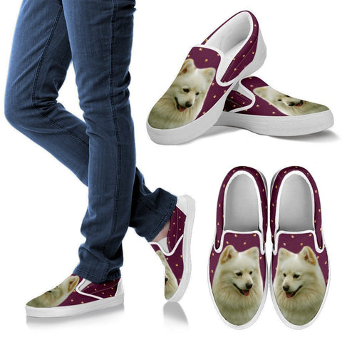 German Spitz Dog Print Slip Ons For Women-Express Shipping-Paww-Printz-Merchandise