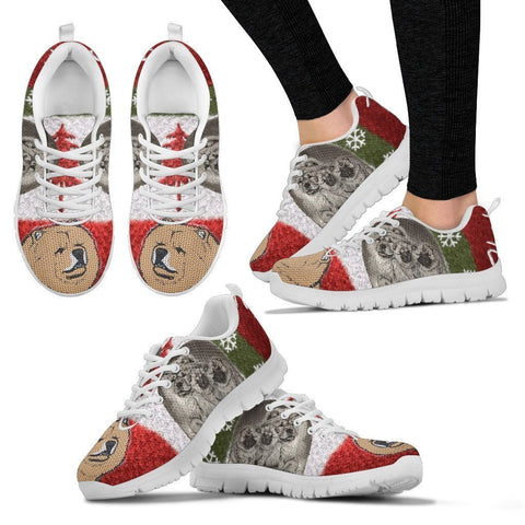 Chow Chow Christmas Running Shoes For Women- Free Shipping-Paww-Printz-Merchandise