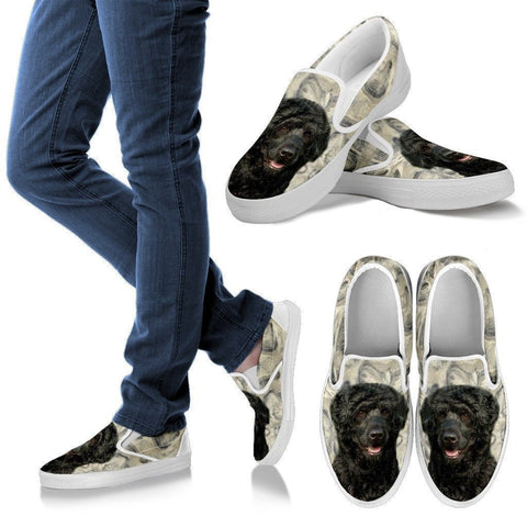 Portuguese Water Dog Print Slip Ons For Women-Express Shipping-Paww-Printz-Merchandise