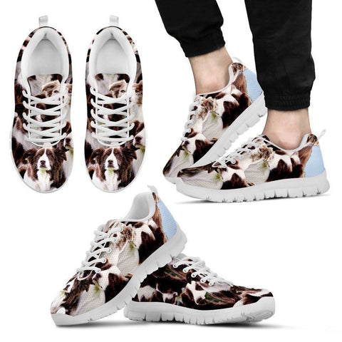 English Shepherd In Lots Print Running Shoe For Men- Free Shipping-Paww-Printz-Merchandise