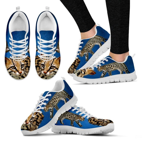 Cheetoh Cat Print (White/Black) Running Shoes For Women-Free Shipping-Paww-Printz-Merchandise
