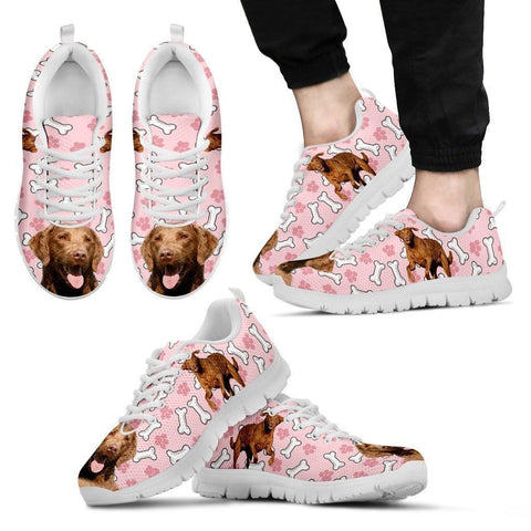 Chesapeake Bay Retriever Print Sneakers For Men(White/Black)- Express Shipping-Paww-Printz-Merchandise