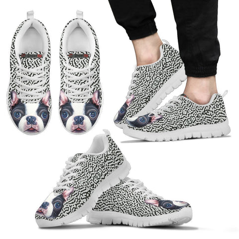 Cute Boston Terrier Print Running Shoes For Men-Free Shipping-Paww-Printz-Merchandise