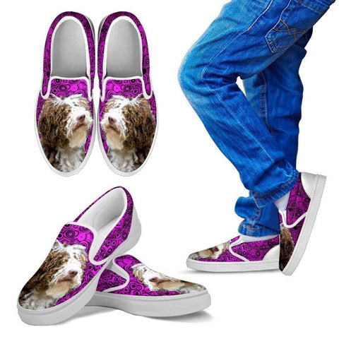 Spanish Water Dog Print Slip Ons For Kids-Express Shipping-Paww-Printz-Merchandise