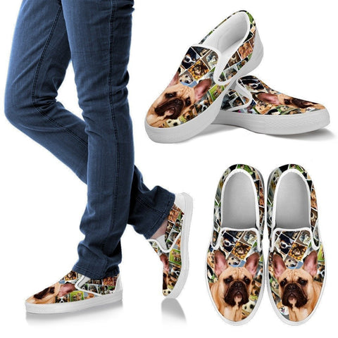 Amazing French Bulldog Print Slip Ons For Women-Express Shipping-Paww-Printz-Merchandise