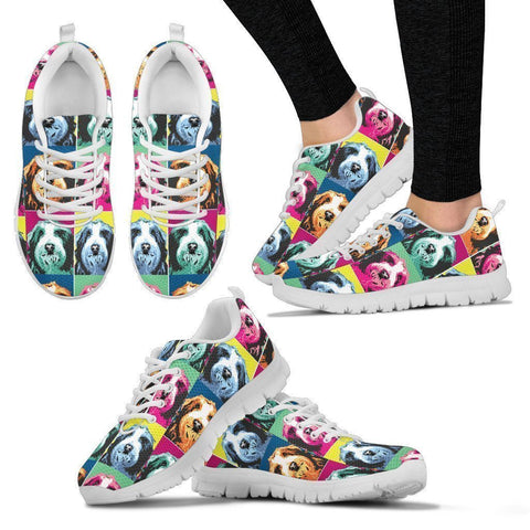 Bearded Collie Pattern Print Sneakers For Women- Express Shipping-Paww-Printz-Merchandise