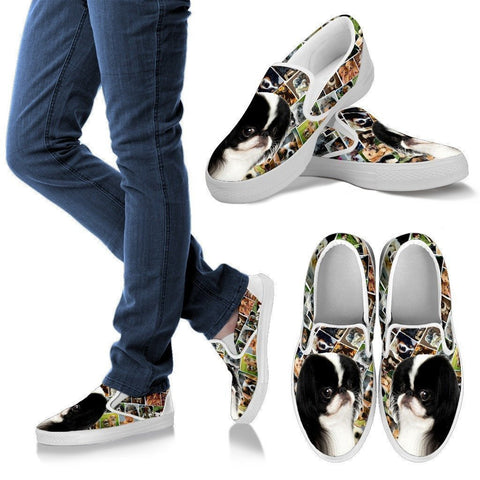 Amazing Japanese Chin Dog Print Slip Ons For Women-Express Shipping-Paww-Printz-Merchandise