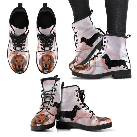 Valentine's Day Special Dachshund Print Boots For Women-Free Shipping-Paww-Printz-Merchandise