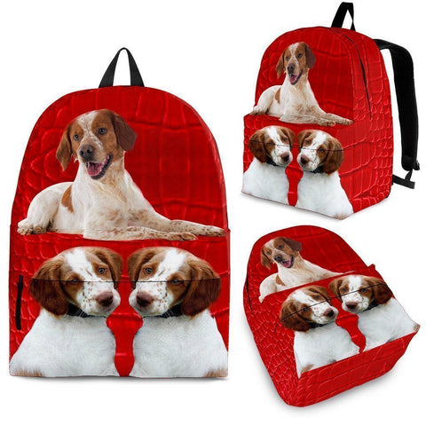 Brittany Dog Print Backpack-Express Shipping-Paww-Printz-Merchandise